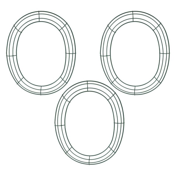 Easter Egg Wreath Frame 3pcs Oval Shaped Wreath Frame Green