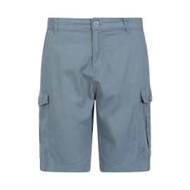 Mountain Warehouse Lakeside Mens Shorts - 100% Durable Twill Cotton Cargo Shorts, Durable Shorts, 6 Pockets - for Walking, Running, Hiking & Camping Blue Men's W46