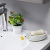 Jaugufiy Ceramic Duck Soap Tray Drain Soap Holder Soap Dish