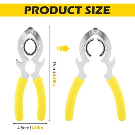 Hogurin Faucet Aerator Removal Wrench, Carbon Steel Alloy Aerator Key Bubbler Wrench Installing Tool for Kitchen Sink Bathroom Faucet Replacement Part Repair Spanner Tool(Yellow)