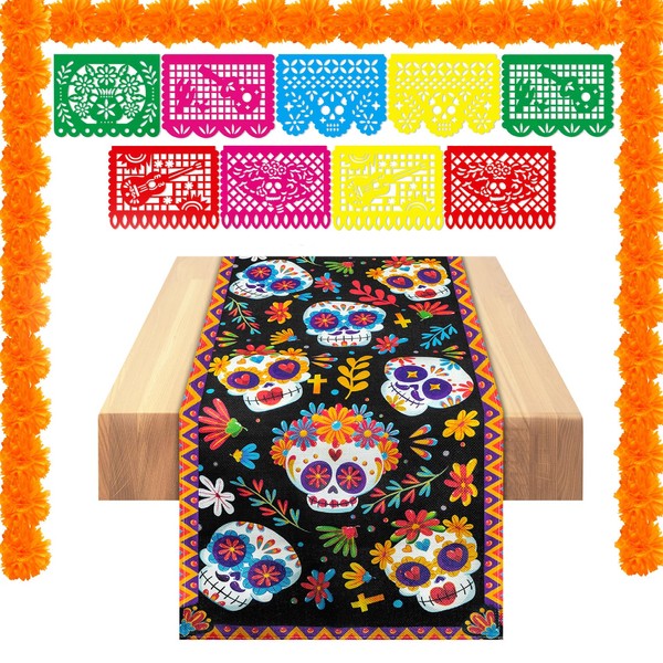 2 Pcs 9.8 Ft Marigold Garlands with 60Pcs Flowers, Marigolds