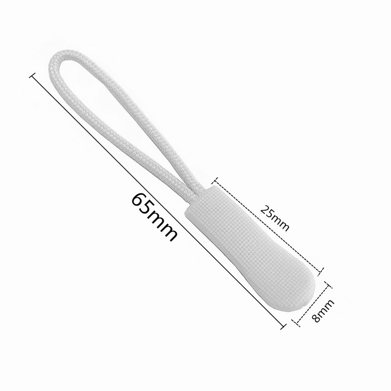 Fbshicung 20Pcs Nylon Zippers Replacement Zipper Pulls Cord Extender for