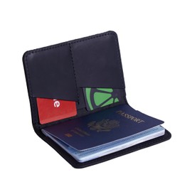 INCARNE Passport Holder - Passport Wallet - US Passport Cover with Card Slots & Note Compartment, Genuine Vintage Leather, Black