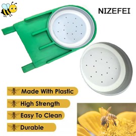 NIZEFEI 4pc Bee Hive Feeder - Green Entrance Feeders for Bee Hives of Beekeeping Supplies