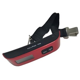 ROTOPATA Travel Luggage Weight Scale with Hook, Portable Hand Digital Scale for Suitcase Bag Baggage with Backlit LCD Display, Temperature Sensor, Pesas para Maletas de Viaje(Red Black)