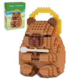 MJDDJA Capy-bara Mini Building Blocks for Kid,Party Favors for Kid 10-14,Micro Blocks Capy-bara Gift for Boys Girls, Gifts for Women or Men (M3149)