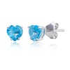 MAX + STONE 10k White Gold Heart Stud Earrings for