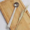 Stainless Steel Olive Spoon Strainer with Long Handle and Drain