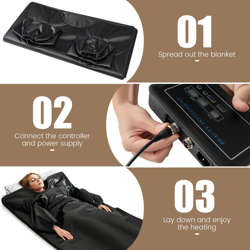 ARLIME Infrared Sauna Blanket, Portable Full-Body Home Sauna Blanket, Wraps,