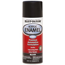 Rust-Oleum Automotive 248647 12-Ounce Acrylic Enamel Spray, Black Flat