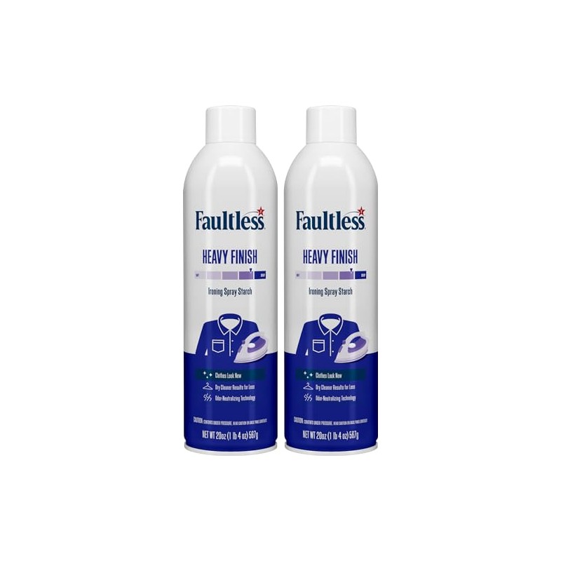 Laundry Starch Spray, Faultless Heavy Spray Starch 20 oz Cans