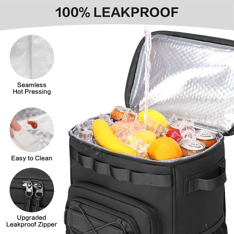 Hafmall Tactical Insulated Cooler Backpack, Leakproof, Waterproof, Black