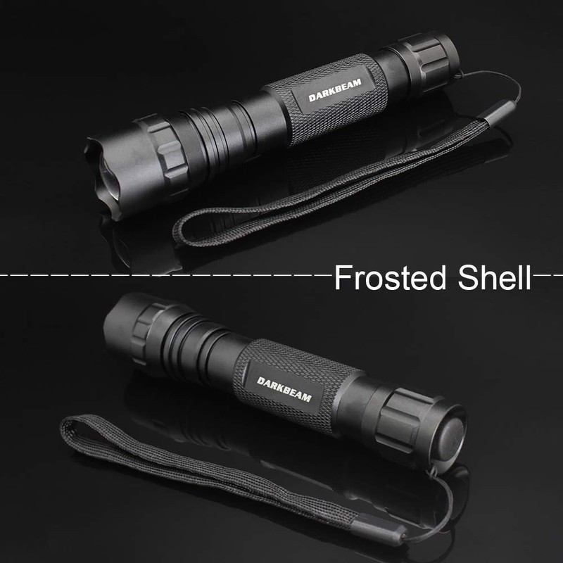 DARKBEAM Red Light Flashlight Tactical LED Rechargeable, Zoomable Portable Handheld