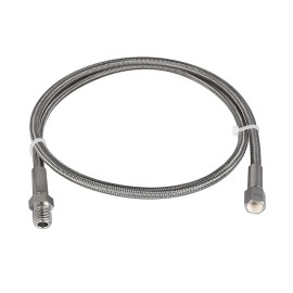 FITOK PTFE-Lined SS Braided Hose 1/4 Male NPT x Female JIC 37° Swivel 12 in Long