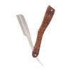 Men Manual Razor Redwood Handle Shaver Zinc Alloy Blade Straight