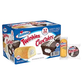 Hostess Twinkies & Cupcakes Variety Pack Snack Cakes, 32-64 pk. - 32 ct.