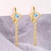 JIANGYUE Evil Eye Earrings Plated Hoop Earrings for Women with
