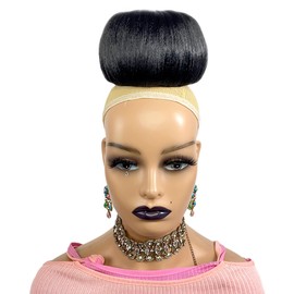VAVANGA Extra Large Hair Bun Updo Synthetic Chignon Donut Bun Wig Dancer Braided Chignon Hair Piece Clip in Puff Ponytai for Black Women Wedding Party