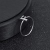 AoedeJ 925 Sterling Silver Stackable Initial Letter Rings Capital Letter