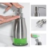 Gaussra Soap Dispenser with Coaster and Stickers, Brushed Nickel Stainless
