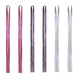 Glitzer Hair Tinsel, 1200 Stück, Clip Extension Bunt, für Mädchen 47cm Bunte Gerade Haarverlängerungen für Party Highlights Haar Zubehör Haarteile für kinder Frauen, Hair Fairy Hair für Mädchen
