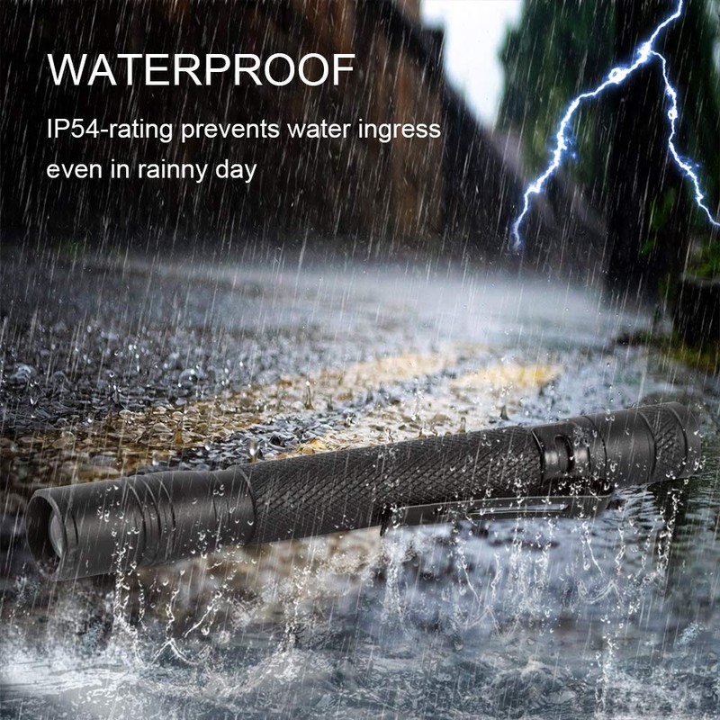 COSMOING LED Pen Flashlight, Zoomable 3 Modes Pen Light Flashlight