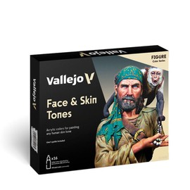 Vallejo Model Color Set 70258 Face and Skin Tones 16 x 18 ml