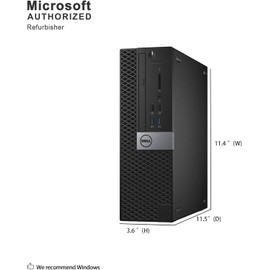 Dell Optiplex 3040 SFF Business Desktop PC, Core i3-6100 3.7GHz, 8GB RAM, 256GB Solid State Drive, HDMI, RJ45, Windows 10 Pro 64bit (Renewed)