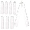 8Pcs Folding Ruler 15cm/30cm Foldable Ruler Precise Clear Geometric Shape