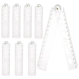 8Pcs Folding Ruler 15cm/30cm Foldable Ruler Precise Clear Geometric Shape Rulers Measuring Tools for Kids School Office