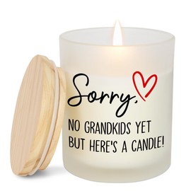 ARVEXO Funny Gifts for Mom from Daughter Son - Sorry No Grandkids Yet Long Lasting Vanilla Lavender Candle 10 oz - Mothers Day Birthday Christmas Mother Gifts for Mom Mama Mother-in-Law
