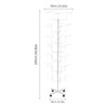 7-Tier Rotating Hat Display Rack, 35 Hooks Adjustable Metal Freestanding