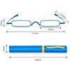 [REAVEE] 老眼鏡 ミニサイズメタルフレーム ポケット 携帯用 ケース付け 超軽量TR90フレーム 男女兼用 おしゃれ 度数