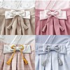 Emoka Hakama Romper Baby Kimono, Greige/Poppy
