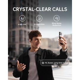 Baseus Bowie MF1 Open-Ear Headphones Bluetooth, Directional Acoustics, Powerful Bass, Ultralight, IPX4 Waterproof, ENC Microphones, Wireless Headphones Bluetooth 5.4 for Running, Training, Fitness