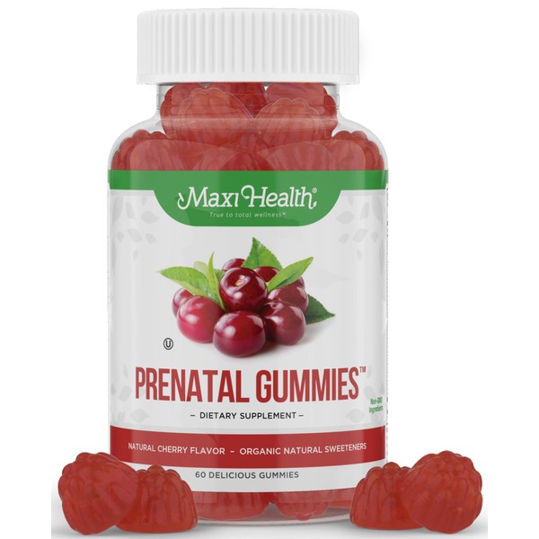 Organic Prenatal Gummies for Women - The Sweet Way to Nurture Your Tomorrow - Kosher Cherry Flavored Pre Natal Gummy - Prenatal Vitamins for Women with Folic Acid and Iron for Fetal Development, 60