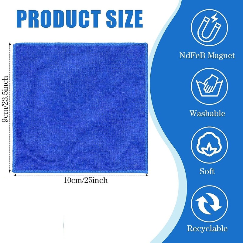 Nuenen 48 Packs Magnetic Cleaning Cloth Microfiber Dry Erase Eraser