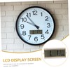 jojofuny Multifunctional Display Wall Clock with Lunar Calendar Temperature Elegant