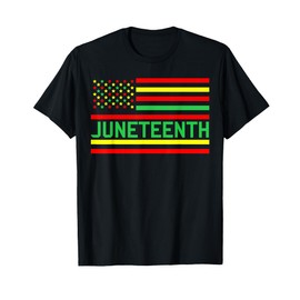 Juneteenth USA Flag Black Historical Day Freedom Afro T-Shirt