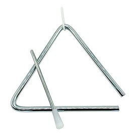 GICO Children's Triangle Metal Large 15 x 15 cm with Clapper Percussion Instrument 3870