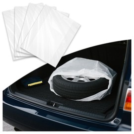 4PCS Car Tire Storage Bag,HDPE 48x28 Tire Cover to Store and Protect Tires from Dust/Water,Extra Large Car Accessories Tires Bags Cover for Regular Vehicle Wheel Storage (4PCS)