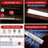 Cefrank Under Cabinet Lighting, 8pcs 12" V-Shape Linkable LED Light
