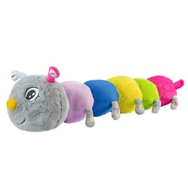 MEAVIA Cuddlebug Caterpillar Body Pillow Sensory Snuggle Vibrating Plush, 35” Jumbo Stuffed Toy, FEELix Collection
