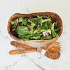 Naturally Med Olive Wood Natural Fruit Bowl/Salad Bowl/Serving Bowl 12.5"