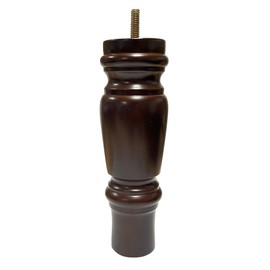 Elegent Upholstery 7" Turned Round Walnut Finish Sofa Table Furniture Wood Legs - Set of 4