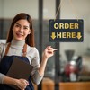 Lesnala 4Pcs Double-Sided Order Pick up Here Signs with A