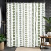 Sage Green Tropical Shower Curtain 60Wx71L, Palm Leaves Plant Shower