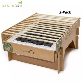 CasusGrill 2-PACK: CasusGrill One-Time Use Biodegradable Instant Grill