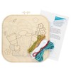 LEISURE ARTS Wood Stitched String Art Kit with Gnome Bouquets
