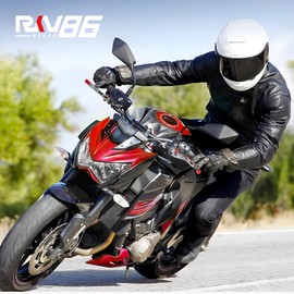 RKV86 Motorcycle Brake Clutch Levers Foldable Extendable Aluminum CNC Levers for Kawasaki Z800/Z800E (2013-2016), Z750 (2007-2012) Red